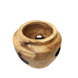 Wazon Misa Świecznik z drewna egzotycznego 18x20cm